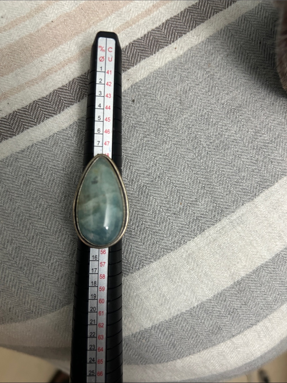 Larimar and Sterling 925 6.25 ring